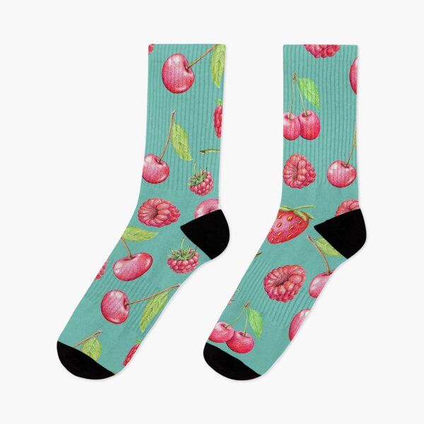Item preview, Turquoise Vintage Cherry Pattern Retro Collection designed and sold by autumnchu.