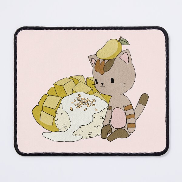 Item preview, Cute cat Mango sticky rice designed and sold by Martefiles.