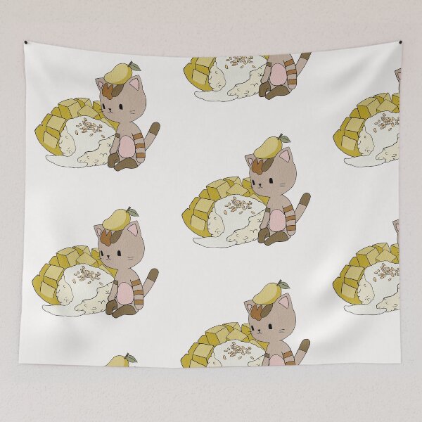 Item preview, Cute cat Mango sticky rice designed and sold by Martefiles.