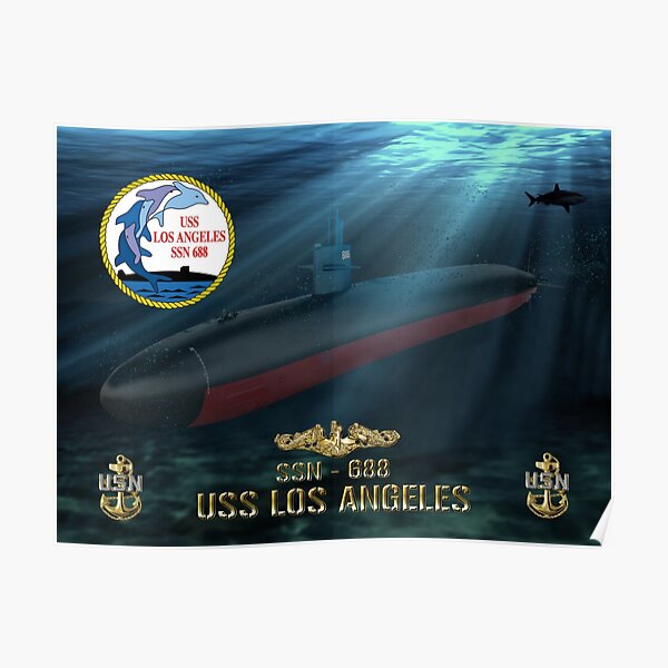 "SSN-688 USS Los Angeles" Poster for Sale by BasilBarfly | Redbubble