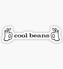 Cool Beans Black Sticker