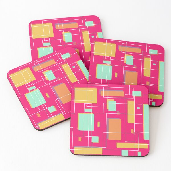 Item preview, Bauhaus Inspired Shapes on Shocking Pink designed and sold by LisWilliams.