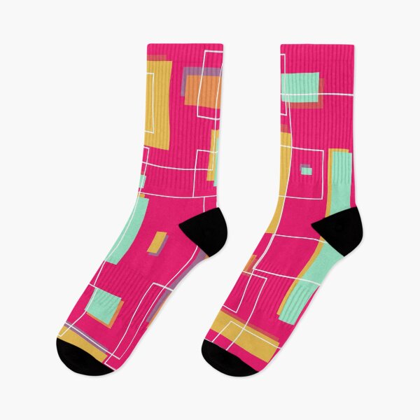 Item preview, Bauhaus Inspired Shapes on Shocking Pink designed and sold by LisWilliams.