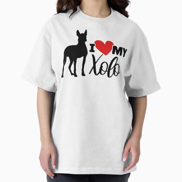 Vista previa del artículo con la obra «Amo a mi Xolo, amante de los perros Xoloitzcuintle», diseñado y vendido por doggiedelight.