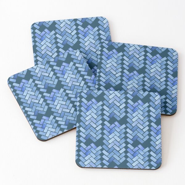 Item preview, Blue Indie watercolor tiles designed and sold by oko-designs.