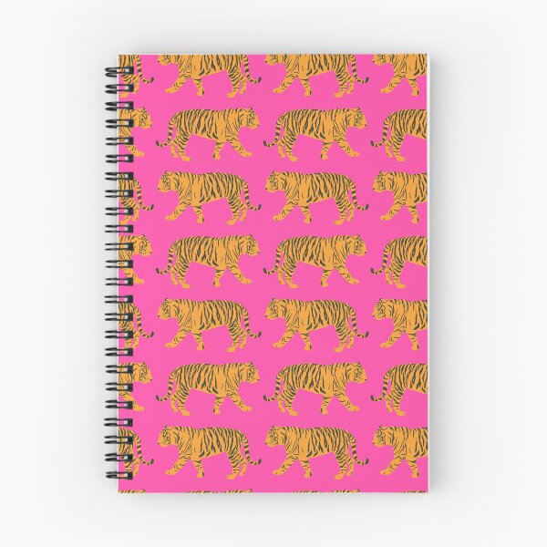 Item preview, Hot Pink and Orange Bengal Indian Tiger Print Pattern designed and sold by DarlaDesigns.