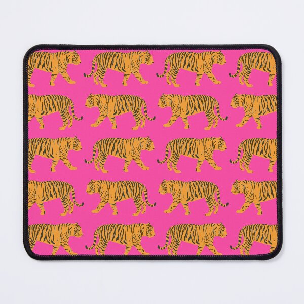 Item preview, Hot Pink and Orange Bengal Indian Tiger Print Pattern designed and sold by DarlaDesigns.
