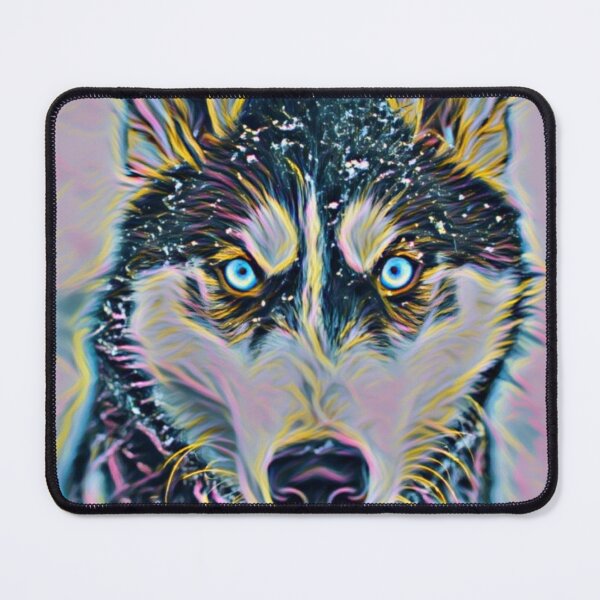Item preview, Husky with rainbow paint effects designed and sold by MerWishes.