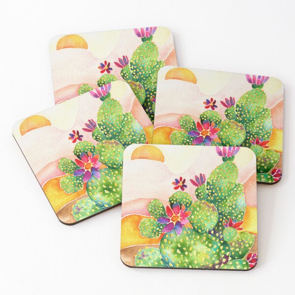 Item preview, Cactus in Desert Watercolor Artwork designed and sold by SandraArtStudio.