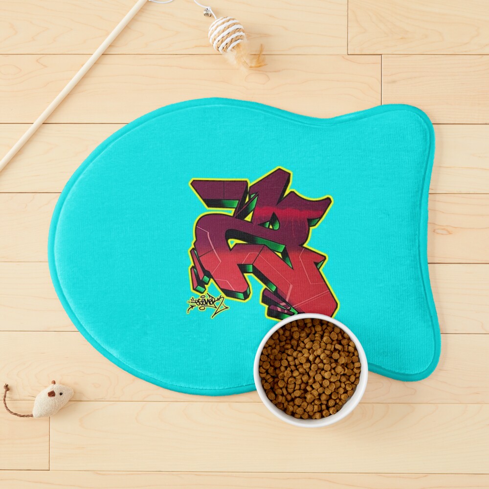 Graffiti Cat Food Mat - ZezeLife