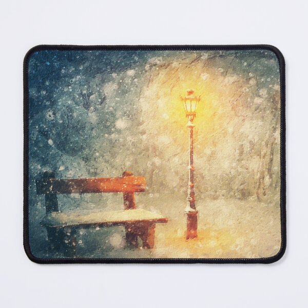 Item preview, Wintertime night scene paiting designed and sold by psychoshadow.