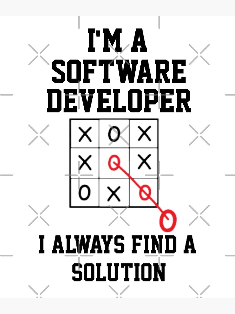 Disover Im A Software Developer I Always Find A Solution Premium Matte Vertical Poster