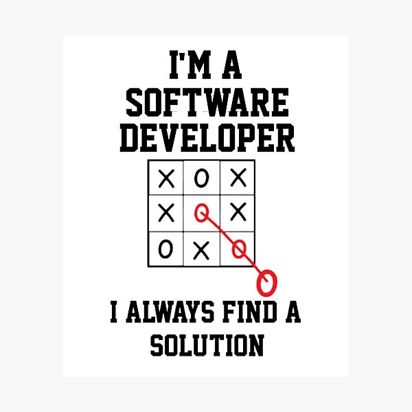 Artikel-Vorschau von Im A Software Developer I Always Find A Solution , designt und verkauft von Yay Design.