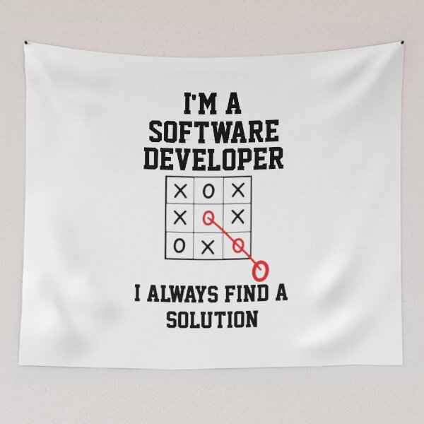 Item preview, Im A Software Developer I Always Find A Solution  designed and sold by Yay Design.