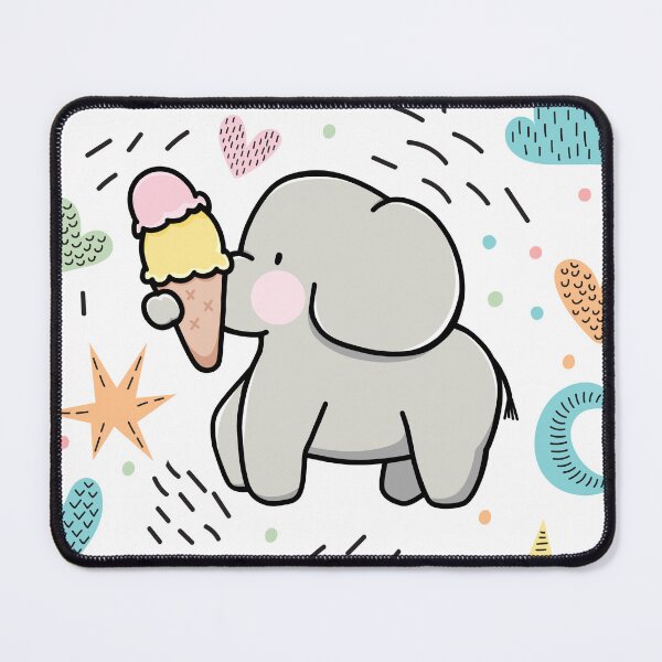 Item preview, Cute elephant with ice cream designed and sold by KlaraMacinka.