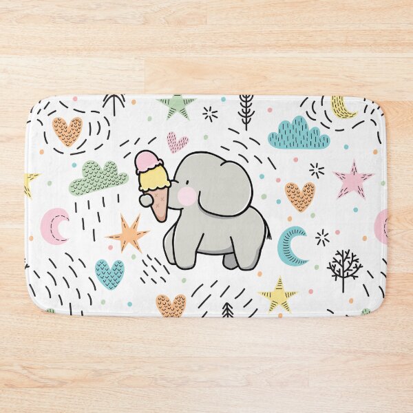 Item preview, Cute elephant with ice cream designed and sold by KlaraMacinka.