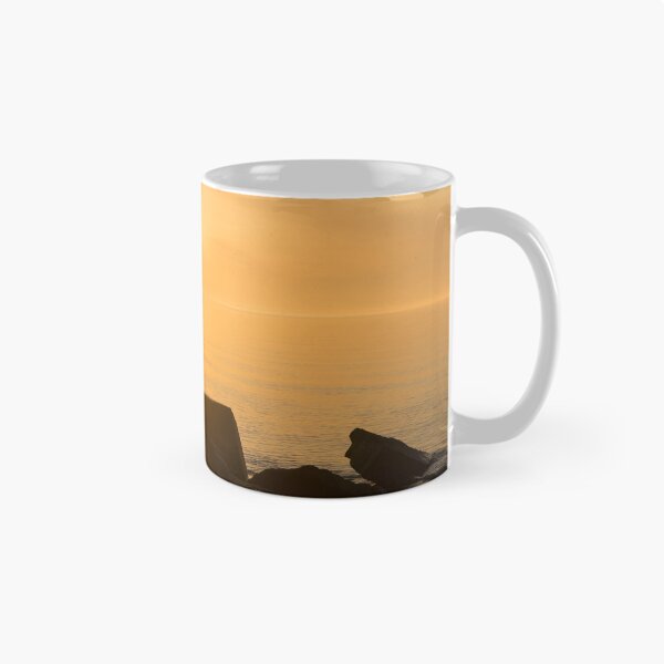 Item preview, Gold Mist Sunrise - Toronto Skyline with Rough Rocks designed and sold by Georgia Mizuleva.