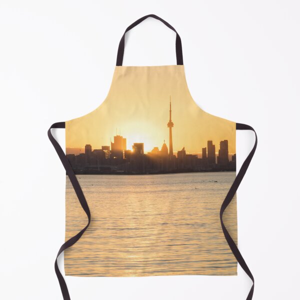 Item preview, Golden Glow - Sun Rising Behind Toronto Skyline designed and sold by Georgia Mizuleva.