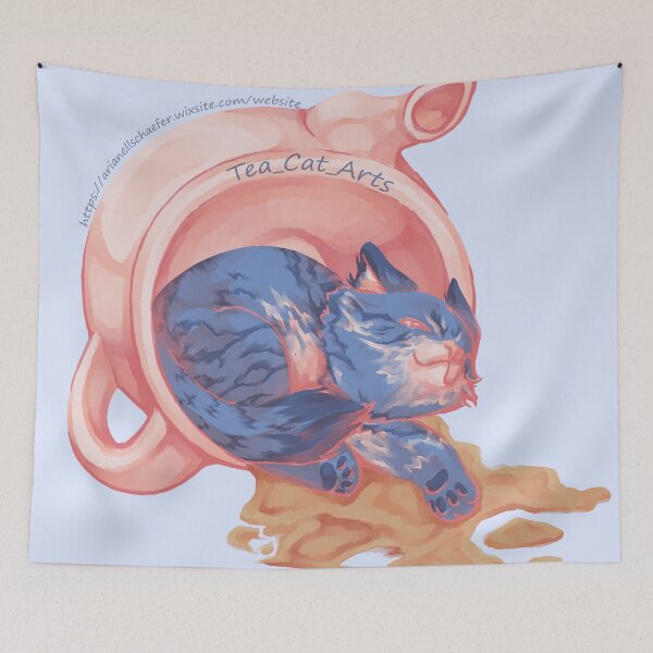 Item preview, The Tea Cat designed and sold by Tea Cat Arts.