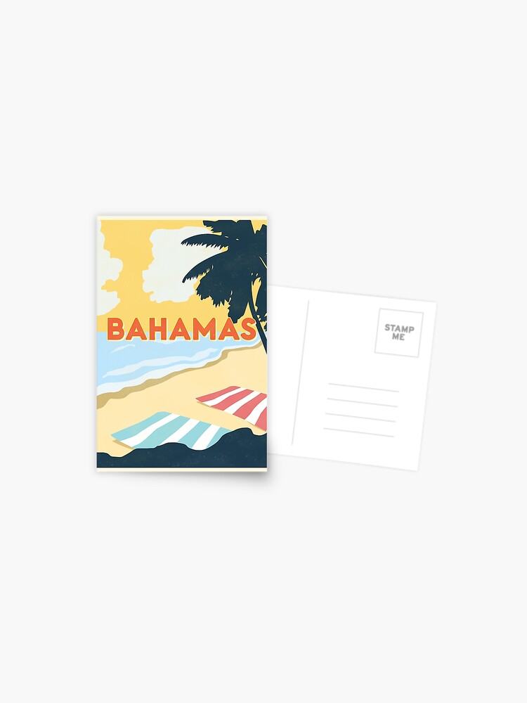 Carte Postale Voyage Vintage Aux Bahamas Par Jackhersh Redbubble