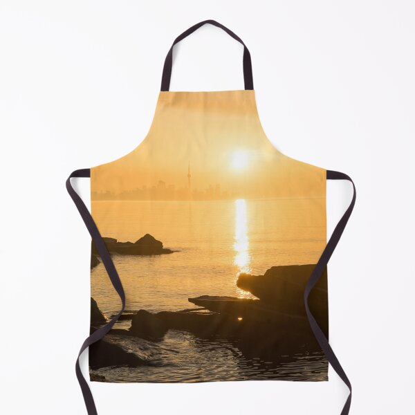 Item preview, Gold Mist Sunrise - Toronto Skyline with Rough Rocks designed and sold by Georgia Mizuleva.
