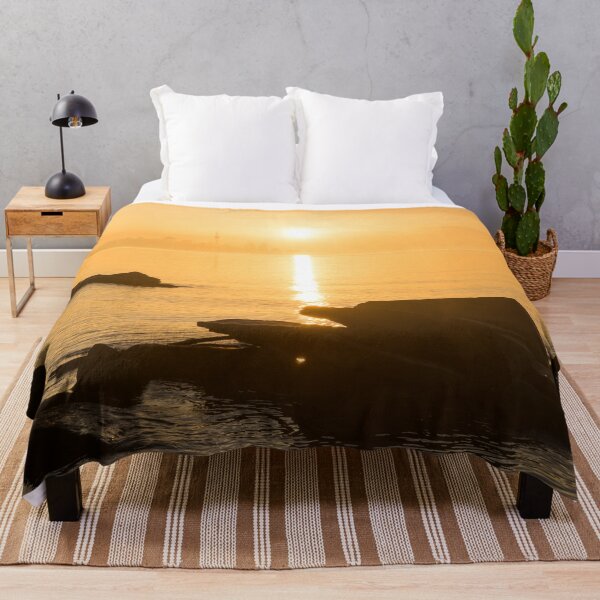Item preview, Gold Mist Sunrise - Toronto Skyline with Rough Rocks designed and sold by Georgia Mizuleva.