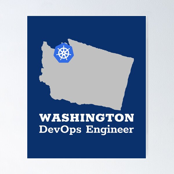 Artikel-Vorschau von DevOps-Ingenieur des US-Bundesstaates Washington, designt und verkauft von aviationgeektee.
