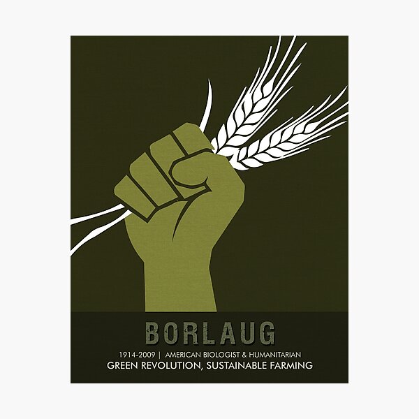 Item preview, Science Posters - Norman Borlaug - Biologist, Agronomist designed and sold by Studio Grafiikka.