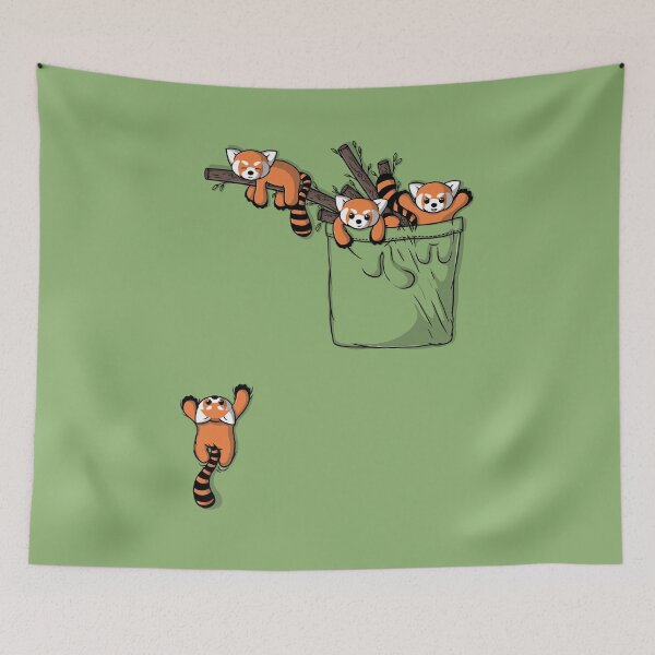 Item preview, Pocket Red Panda Bears designed and sold by Beka Designs.