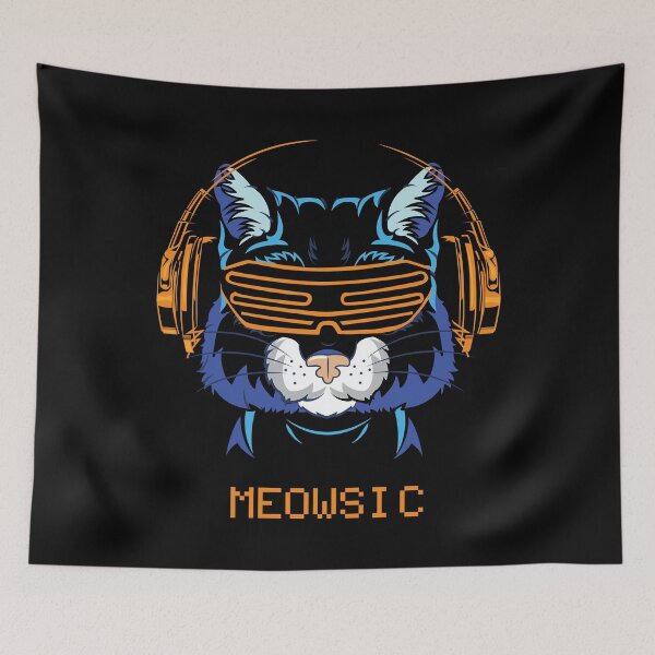 Item preview, Meowsic DJ Cat designed and sold by GraphismCats.