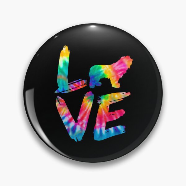 Item preview, Polish Lowland Sheepdog Love Tie Dye Design designed and sold by rafaeltto.