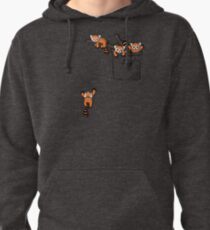 Pocket Red Panda Bears Pullover Hoodie
