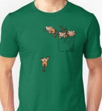 Pocket Red Panda Bears Unisex T-Shirt