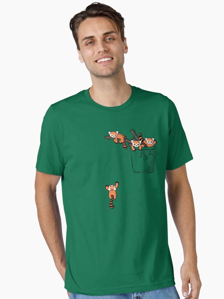 Thumbnail 1 of 7, Essential T-Shirt, Pocket Red Panda Bears designed and sold by seteki.