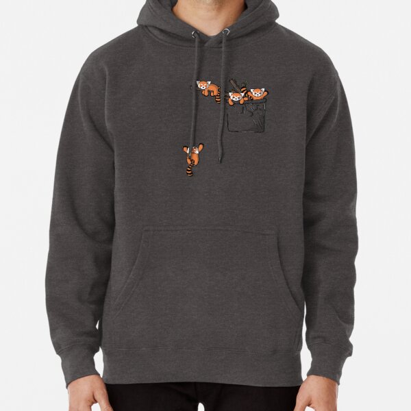Pocket Red Panda Bears Pullover Hoodie