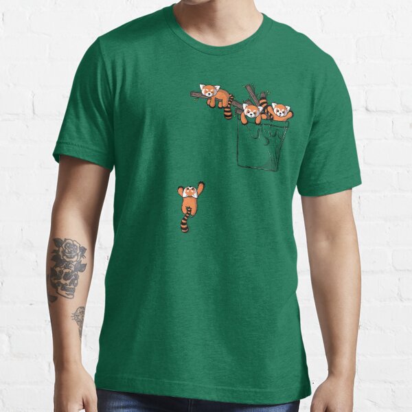 Vista previa del artículo con la obra «Osos de panda rojos de bolsillo», diseñado y vendido por Beka Designs.