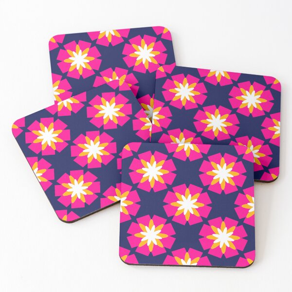 Item preview, Flowers, pink flowers on a navy background designed and sold by Chamaiporn Pangtorn.