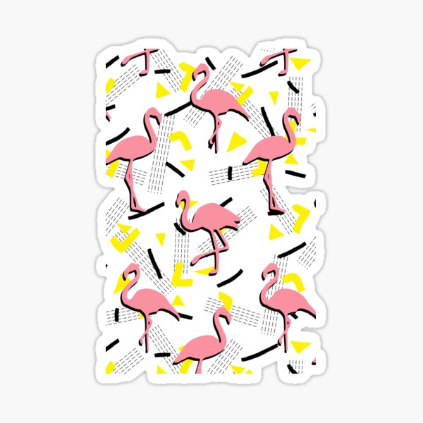 Flamingos Memphis Sticker