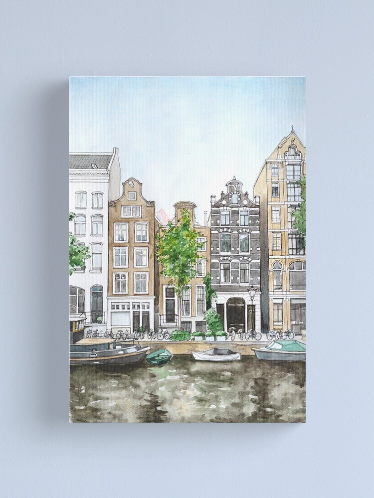 Thumbnail 2 of 3, Canvas Print, Amsterdam designed and sold by Dannaannet.