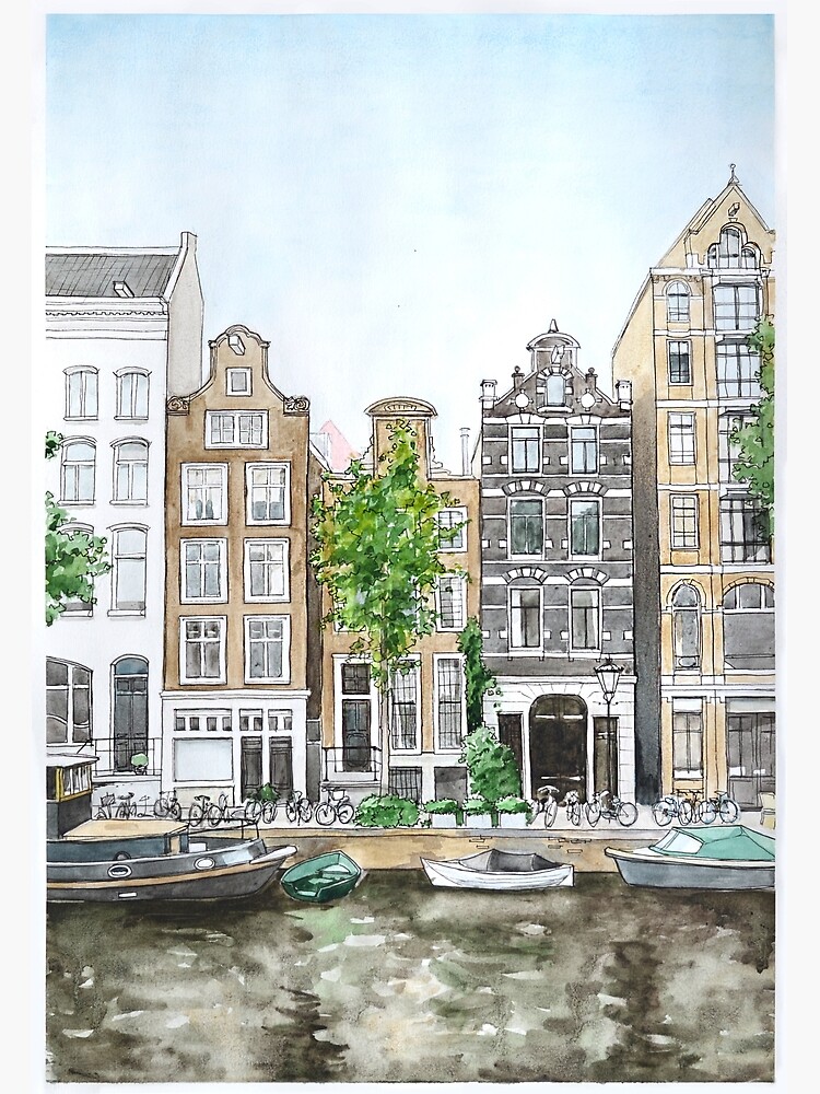 Thumbnail 3 of 3, Canvas Print, Amsterdam designed and sold by Dannaannet.