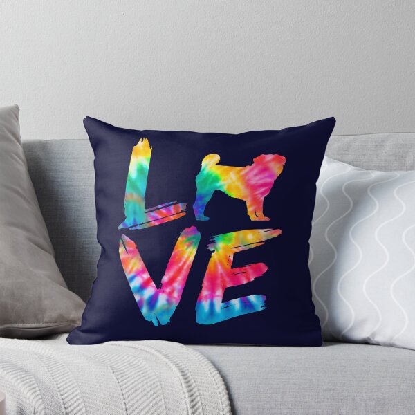 Artikelvorschau, Pug Dog Love Tie Dye Design entworfen und verkauft von rafaeltto.