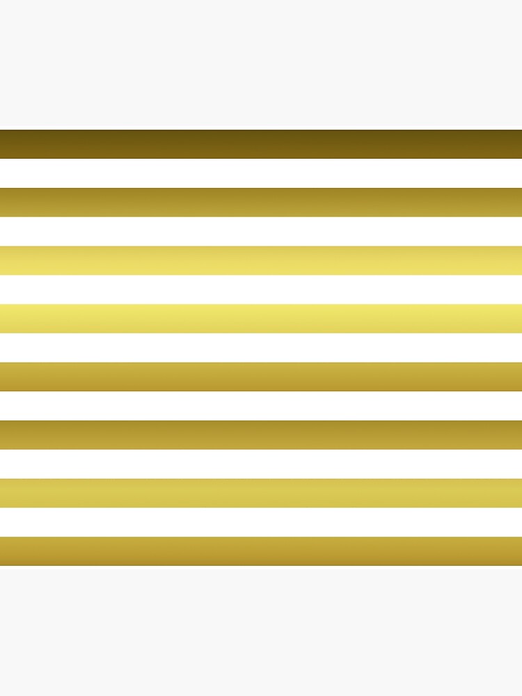 Gold and White Jumbo Beach House Stripes by podartist