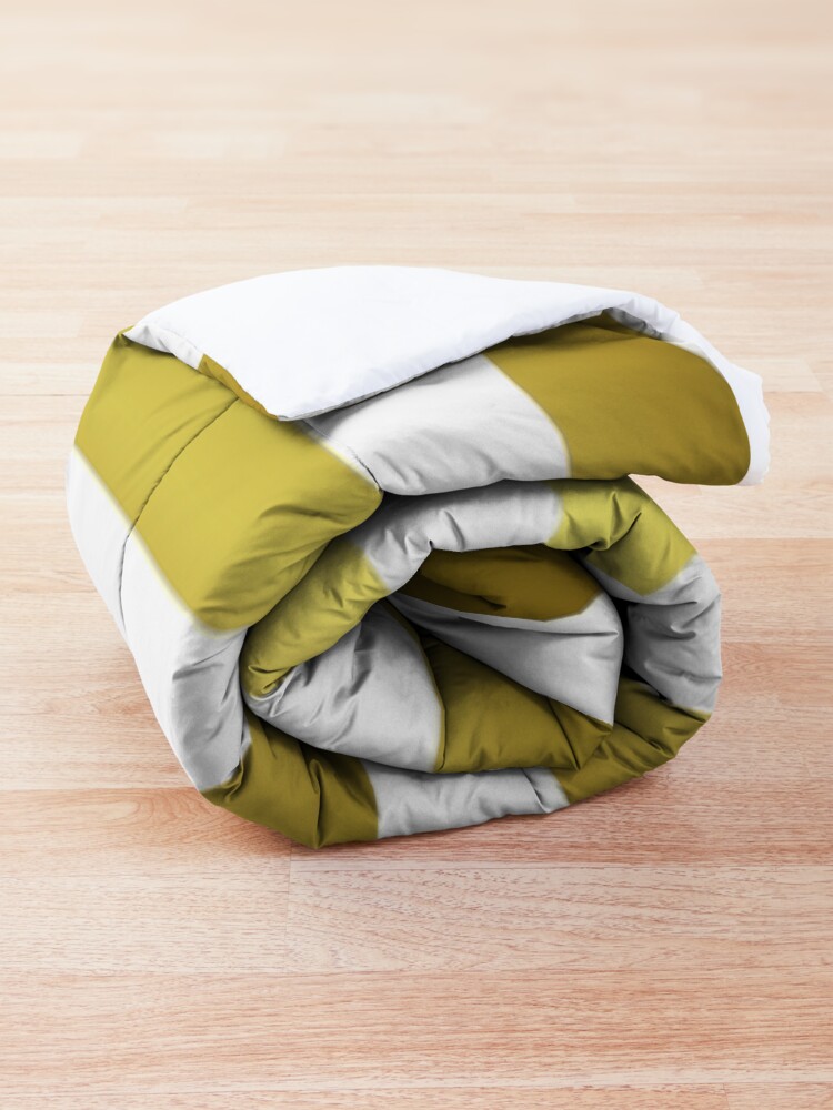 Alternate view of Gold and White Jumbo Beach House Stripes Comforter