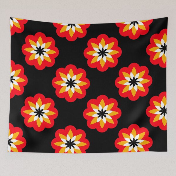 Item preview, beautiful flowers on black background designed and sold by Chamaiporn Pangtorn.
