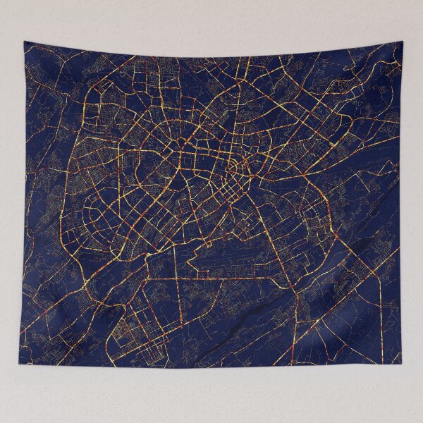 Item preview, Tashkent, Uzbekistan Map  - City At Night designed and sold by deMAP.