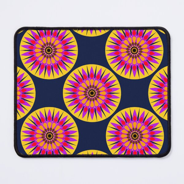 Item preview, Flowers,Yellow purple flowers on a dark blue background designed and sold by Chamaiporn Pangtorn.