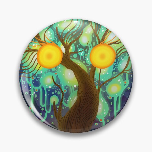 Aperçu de l'œuvre Peinture surréaliste d'un arbre à hiboux créée et vendue par Sloth Machine.