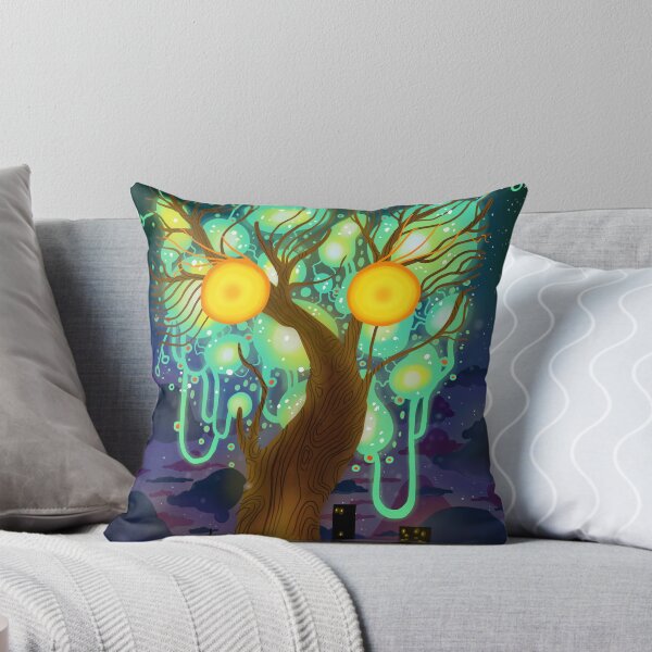 Item preview, Owl tree surreal painting designed and sold by Sloth Machine.