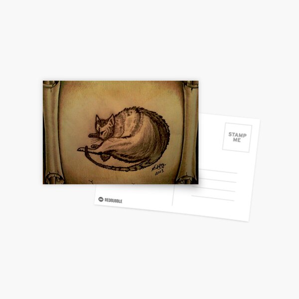 THE SLEEPING CAT Postcard