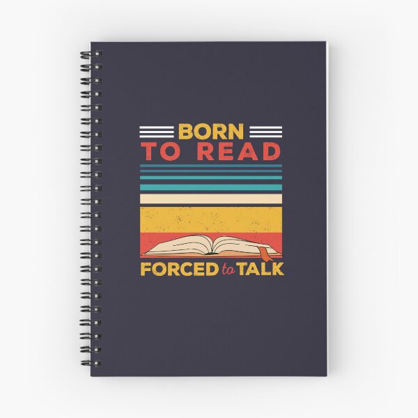 Item preview, VINTAGE FUNNY BORN TO READ FORCED TO TALK FOR BOOKWORMS designed and sold by The Bookworm Store.